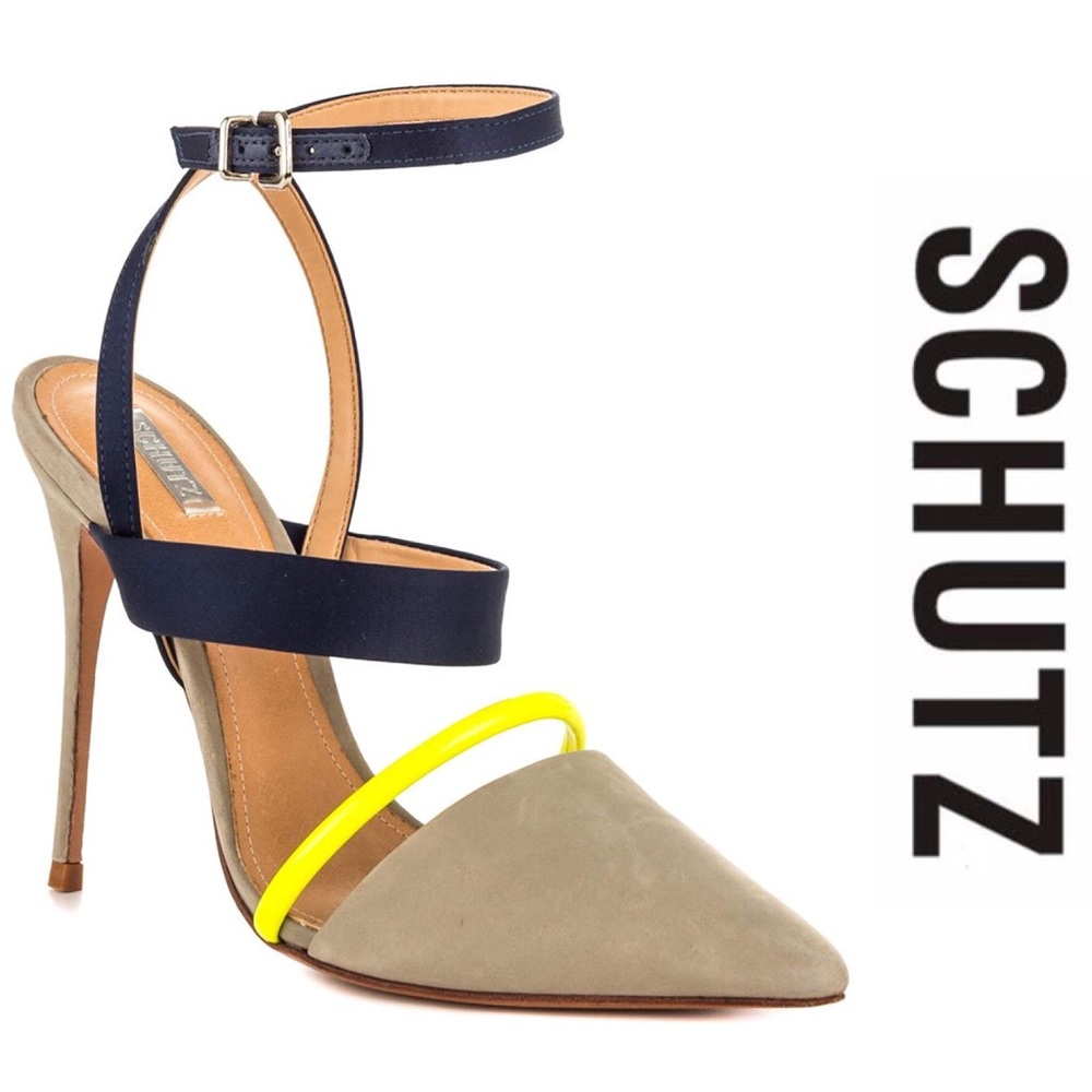 Schutz Benedita Pointy Toe Strappy Stilettos